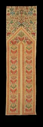 The Central Opening of a Gold-Thread Embroidered Bed-Tent